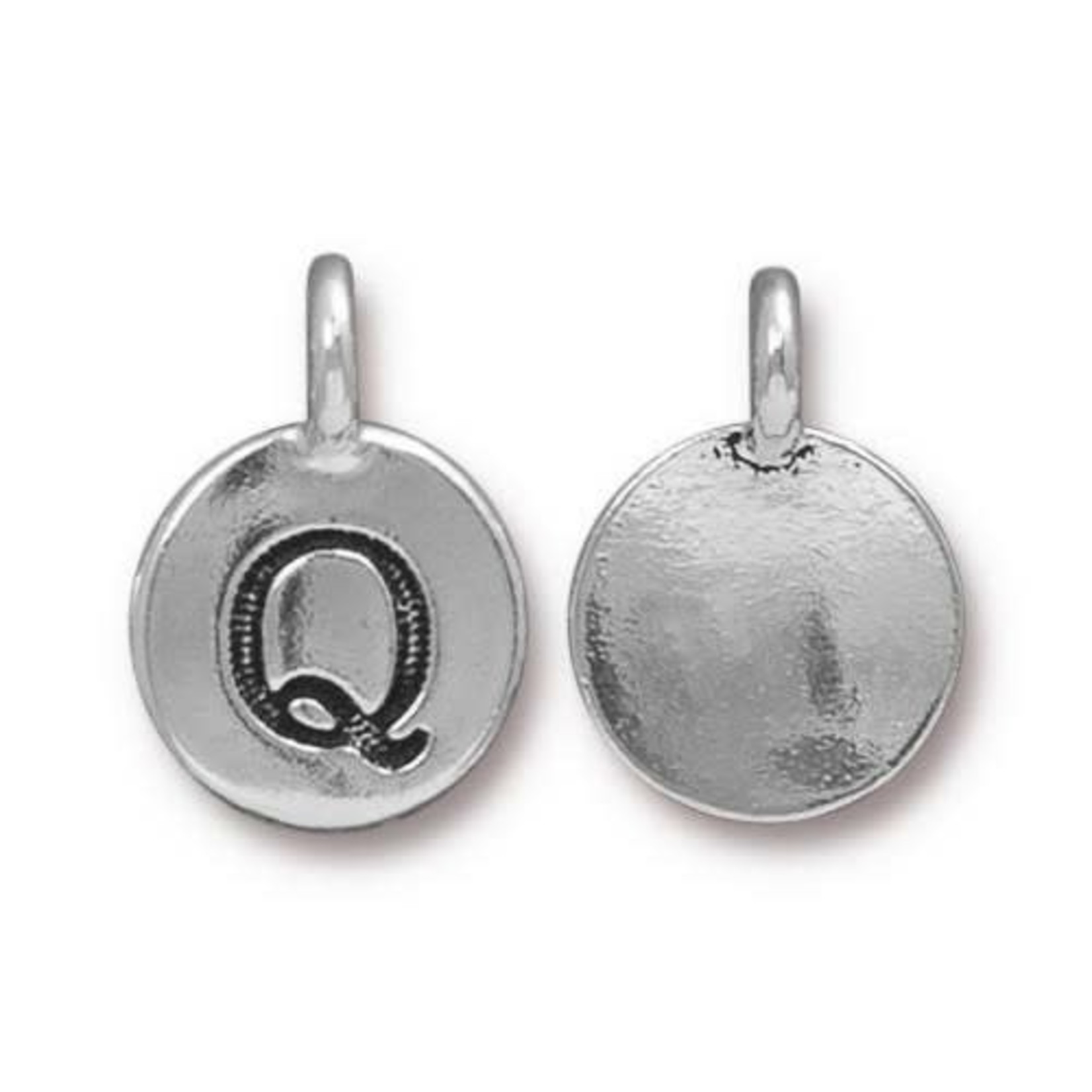 TierraCast Tierracast Antique Silver Plated Q Letter Charm