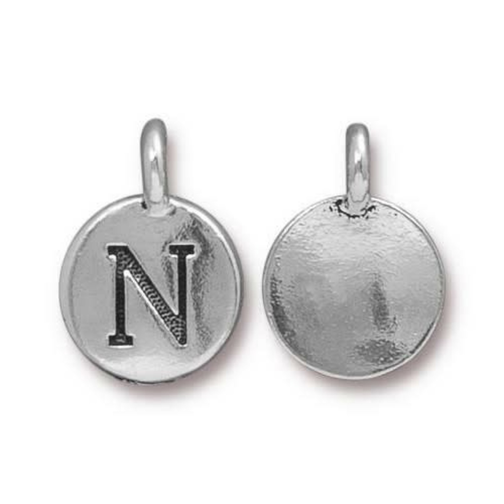 TierraCast Tierracast Antique Silver Plated N Letter Charm