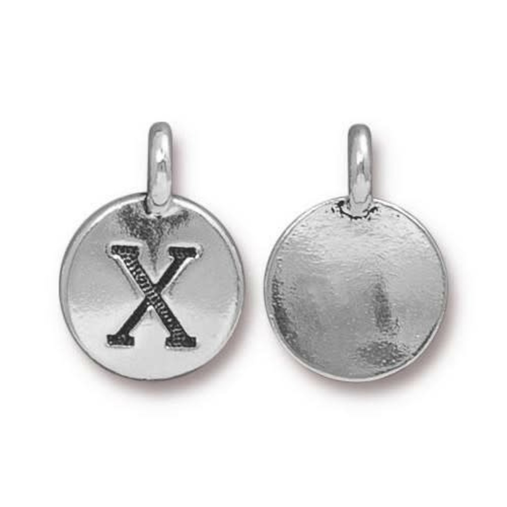 TierraCast Tierracast Antique Silver Plated X Letter Charm