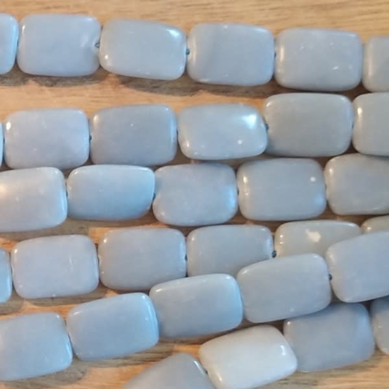 Angelite Rectangle 11x16 Bead Strand