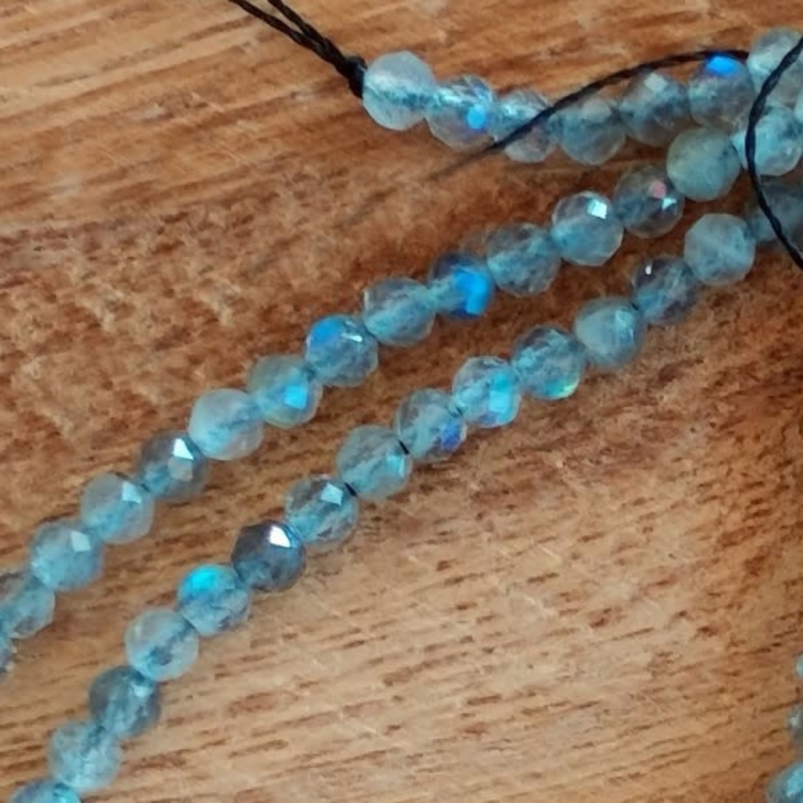 Labradorite 2x3mm Faceted Bead Strand