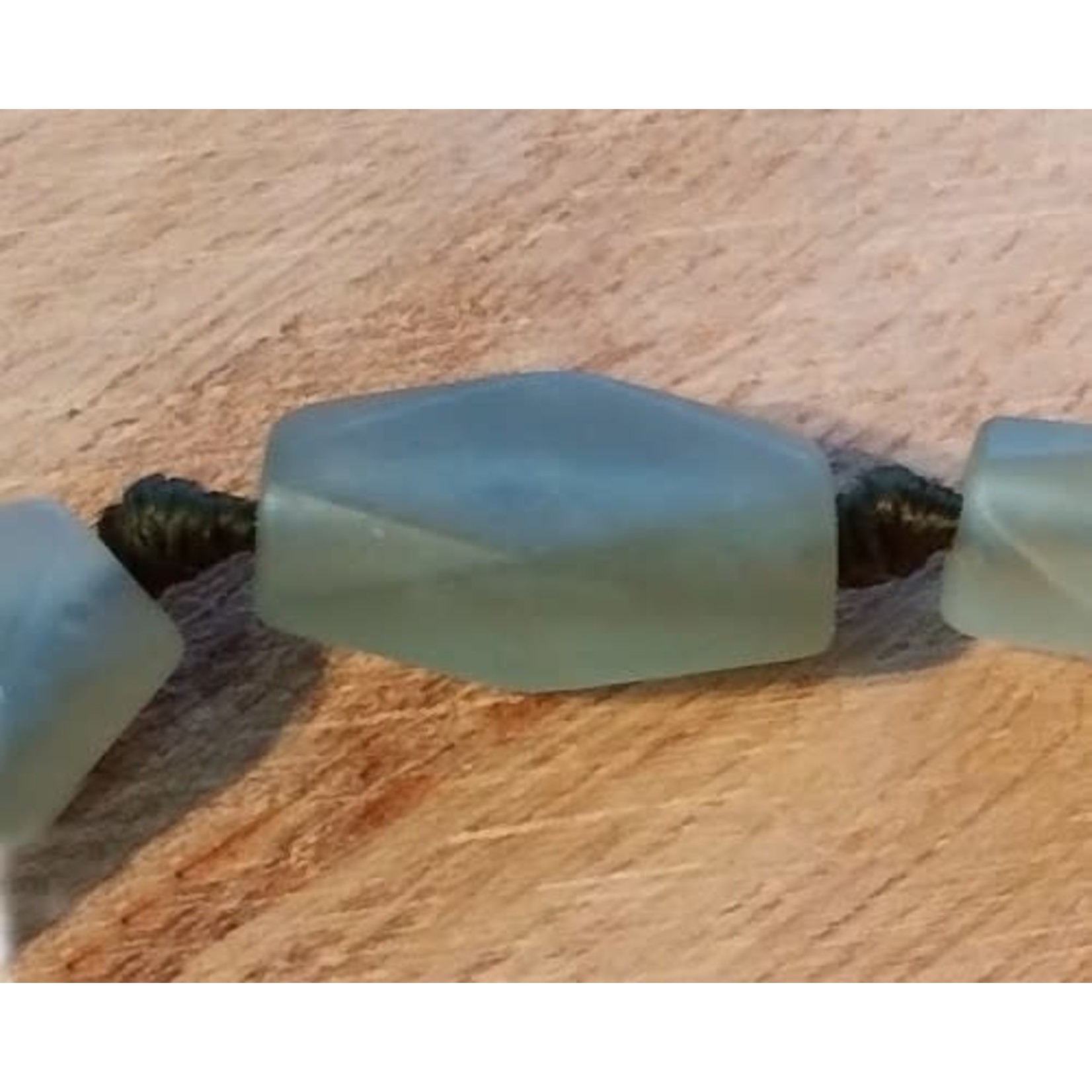 Afghan Matte Faceted Rectangle Jade Bead