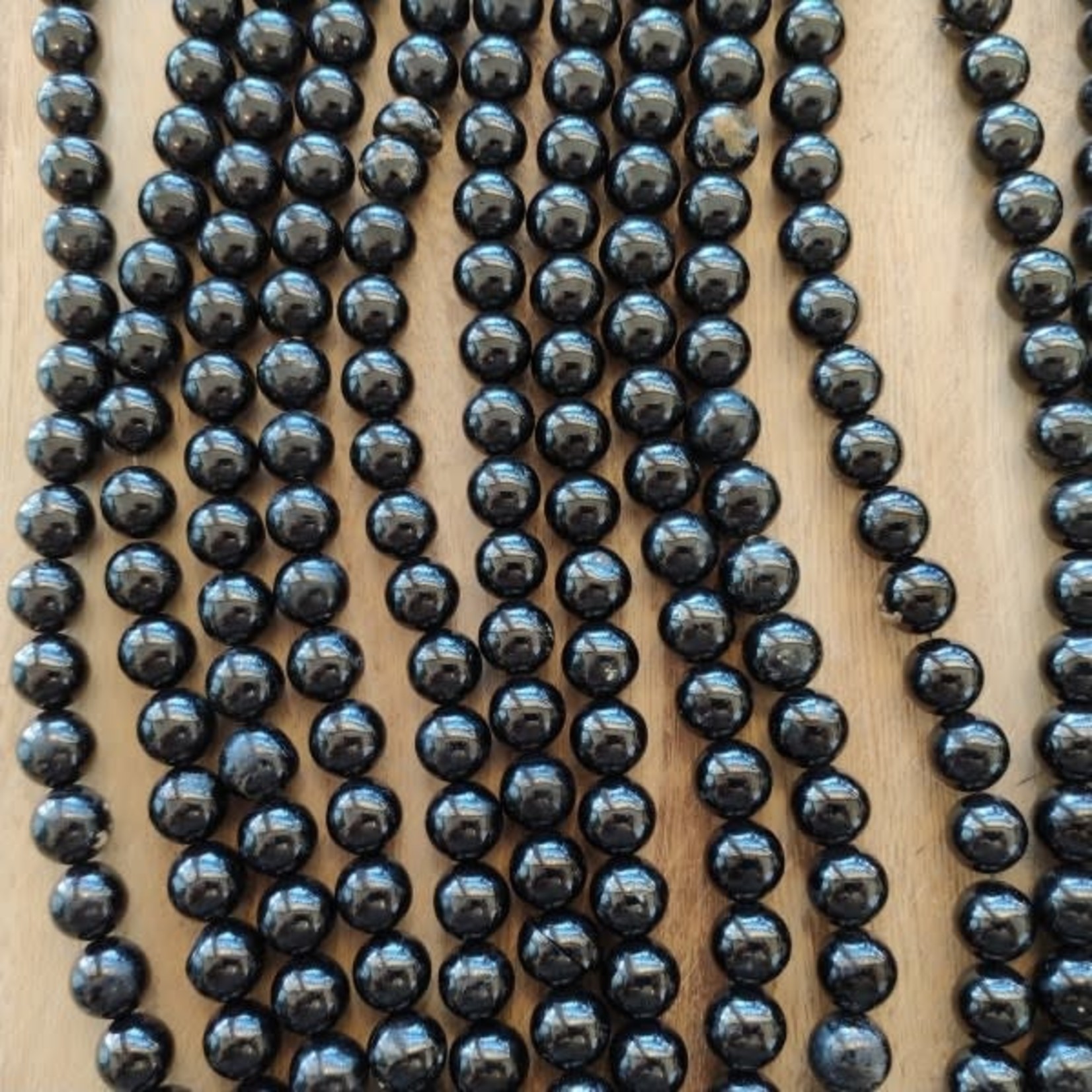 Jet 12mm Bead Strand