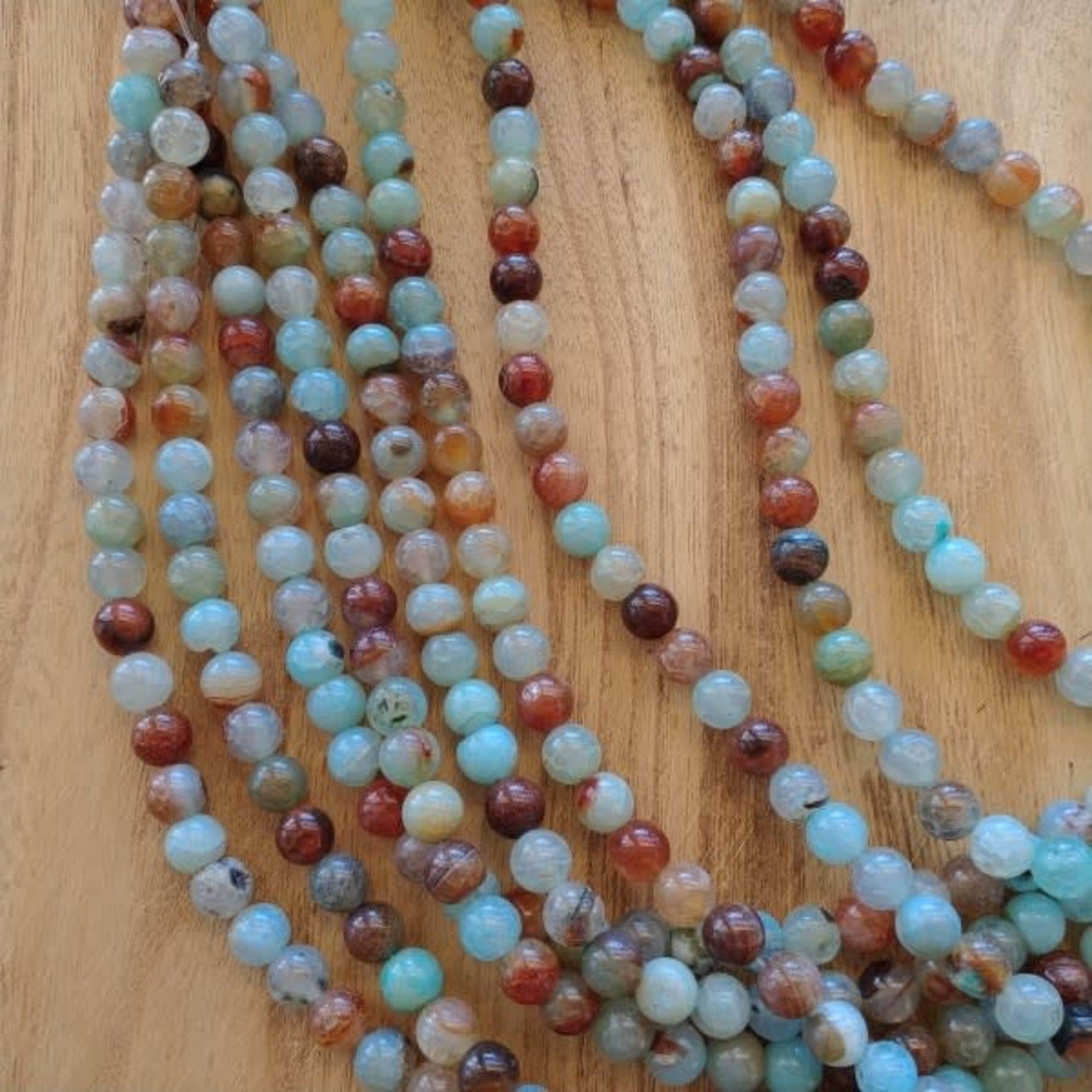 Water Agate  8mm Round Bead Strand