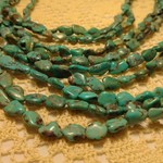 Turquoise Nugget Small Bead Strand