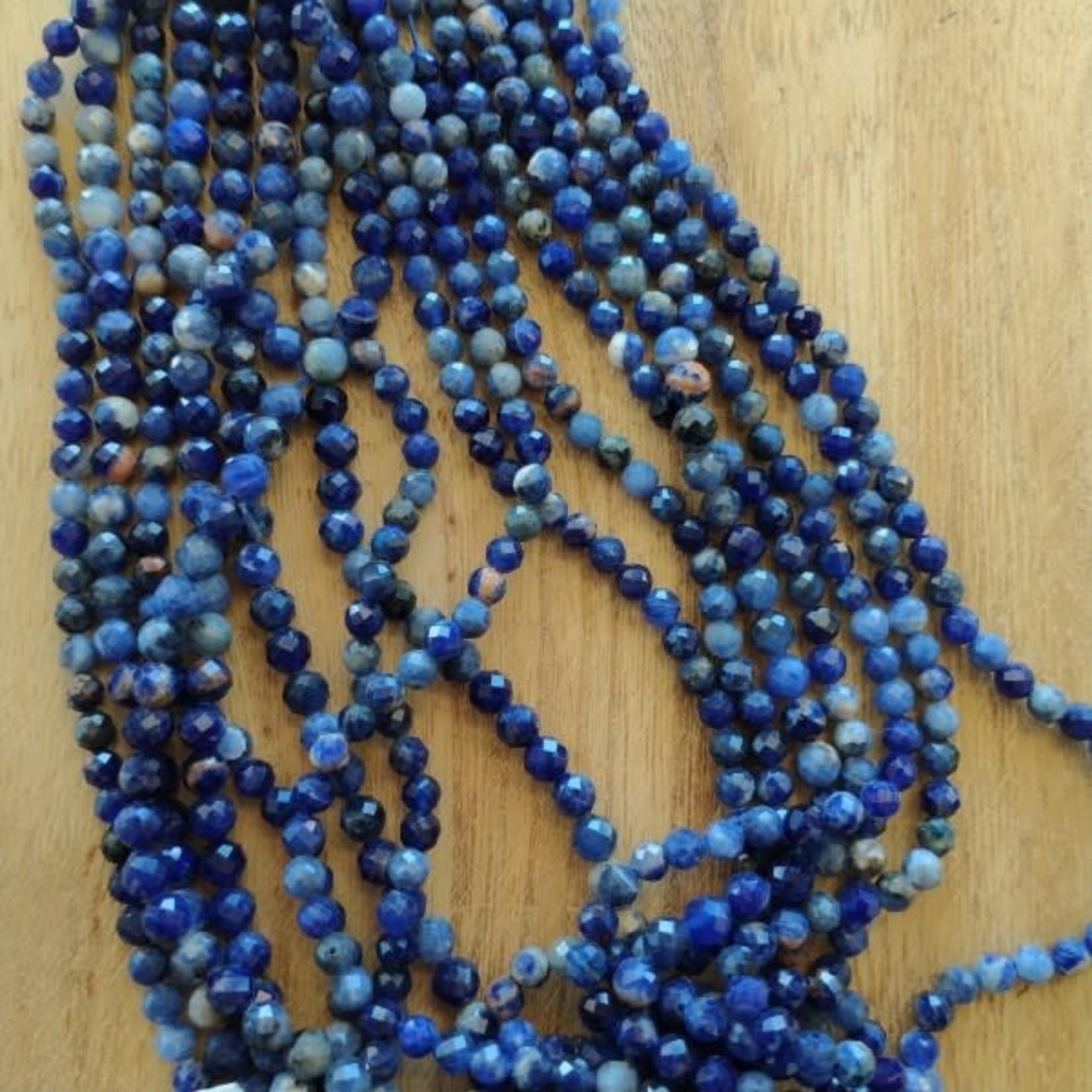 Sodalite 4mm Faceted Bead Strand