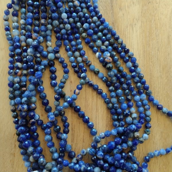Sodalite 4mm Faceted Bead Strand Bead Inspirations