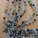 Green Rutilated Agate Bead Strand