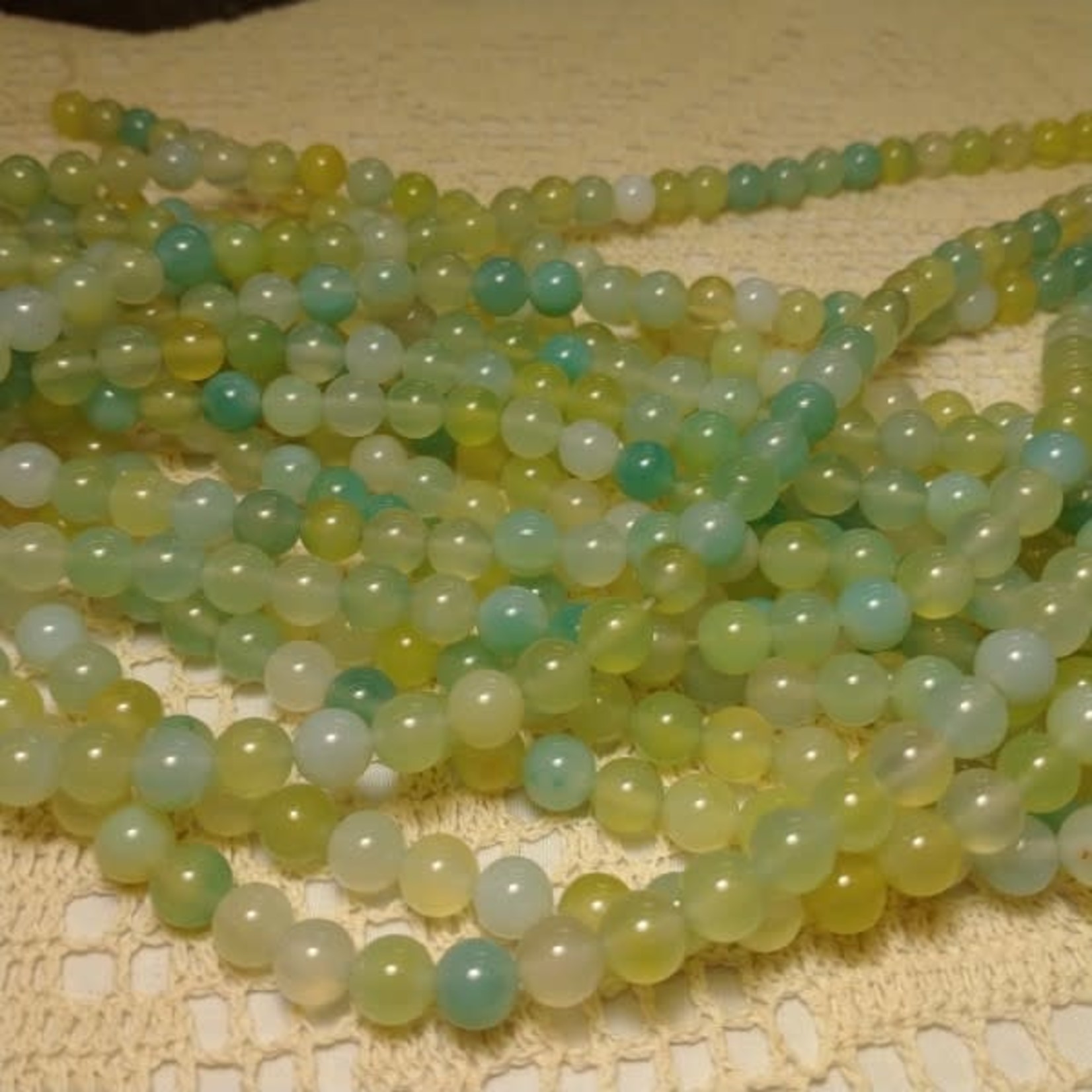 Luminous Green Quartz Bead Strand