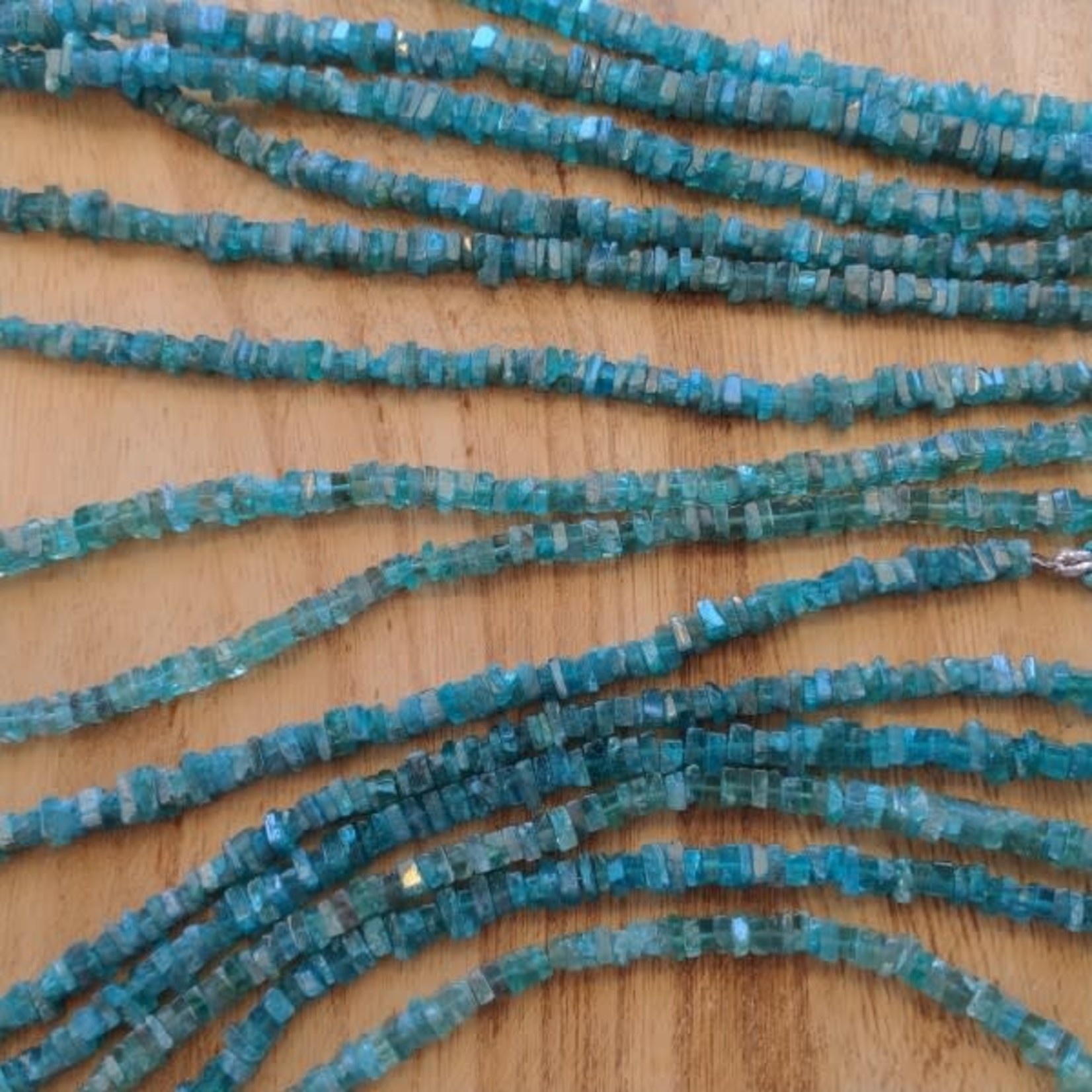 Apatite Squared Heishi 5x2 Bead Strand