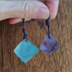 Fluorite Octahedron 20x25mm Pendant