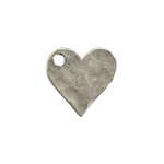 Nunn Design Heart Hammered 13x12mm Charm - Antique Silver