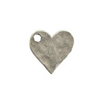 Nunn Design Heart Hammered Antique Silver 13x12mm Charm