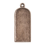 Nunn Design Nunn Design Ornate Tablet Antique Silver Flat Tag 1 Hole Pendant