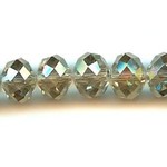 Faceted Glass Rondelle 6x8mm Chrysolite Sateen Bead