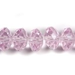 Faceted Glass Rondelle 8x10mm Pink Bead