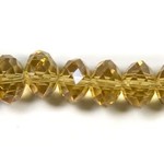 Faceted Glass Rondelle 4x6mm Citrine Yellow Bead