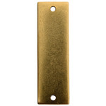 Nunn Design Nunn Design Gold Plated Flat Tag Large Thin Double Loop