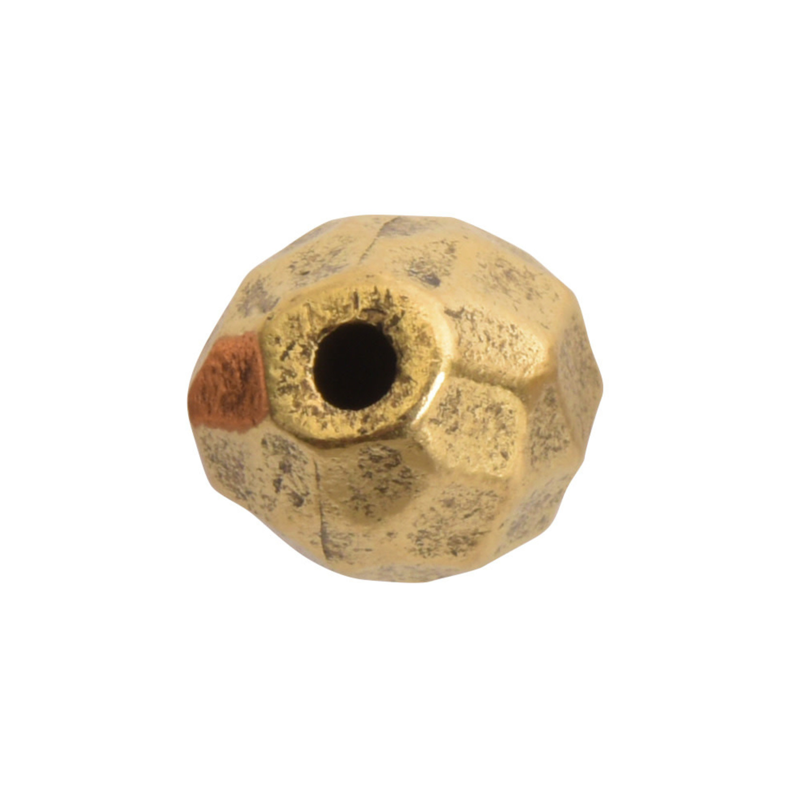 Nunn Design Nunn Design  Gold Plated Faceted Barrel Bead