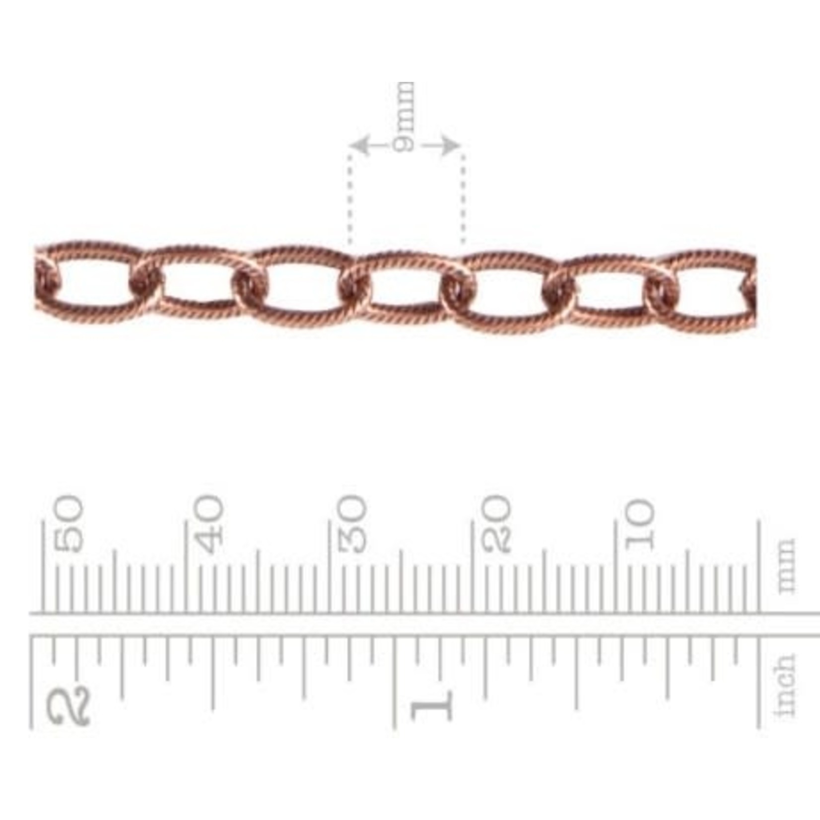 Nunn Design Large Textured Cable Chain - Copper Plated