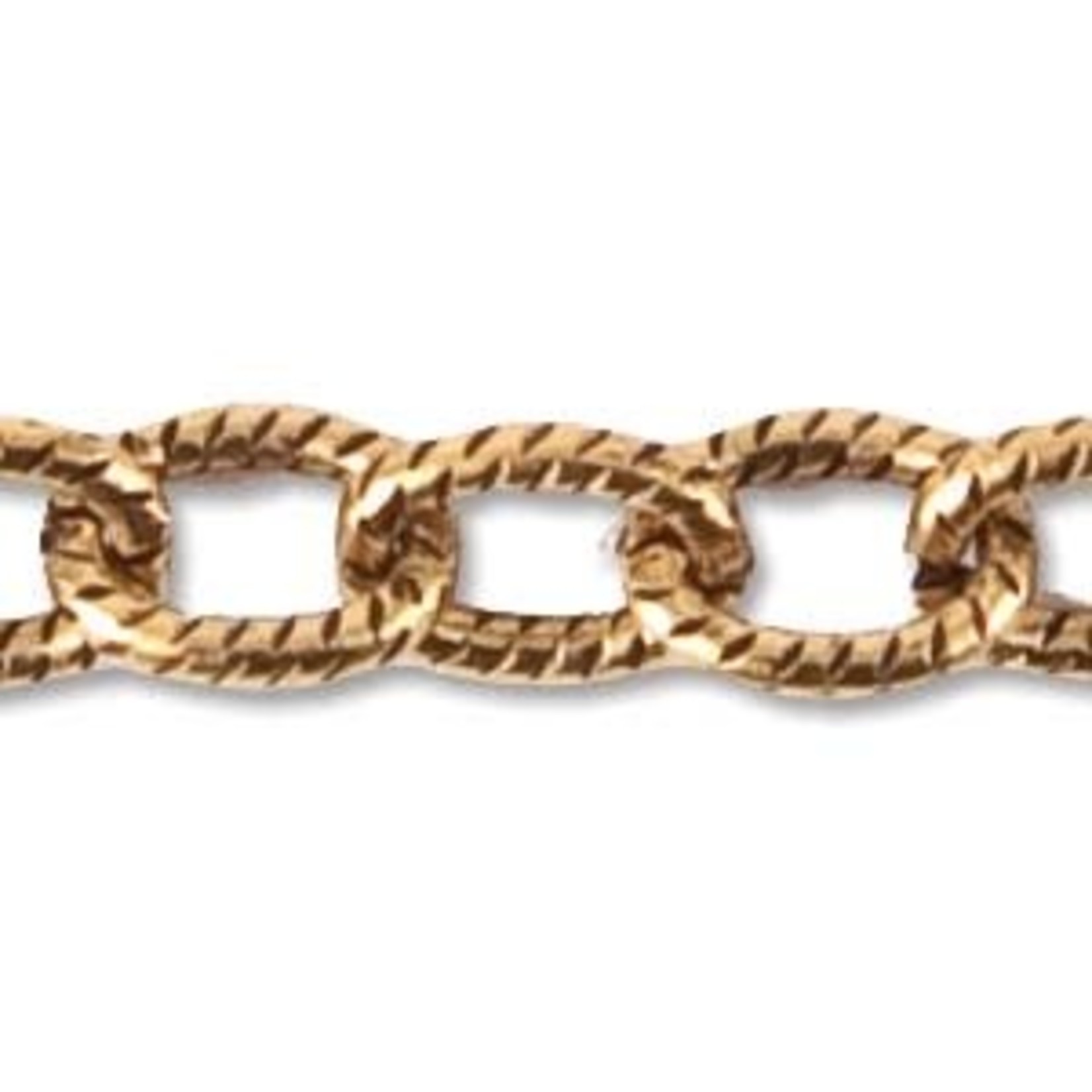 Nunn Design Small Textured Cable Chain - Antique Gold Plated