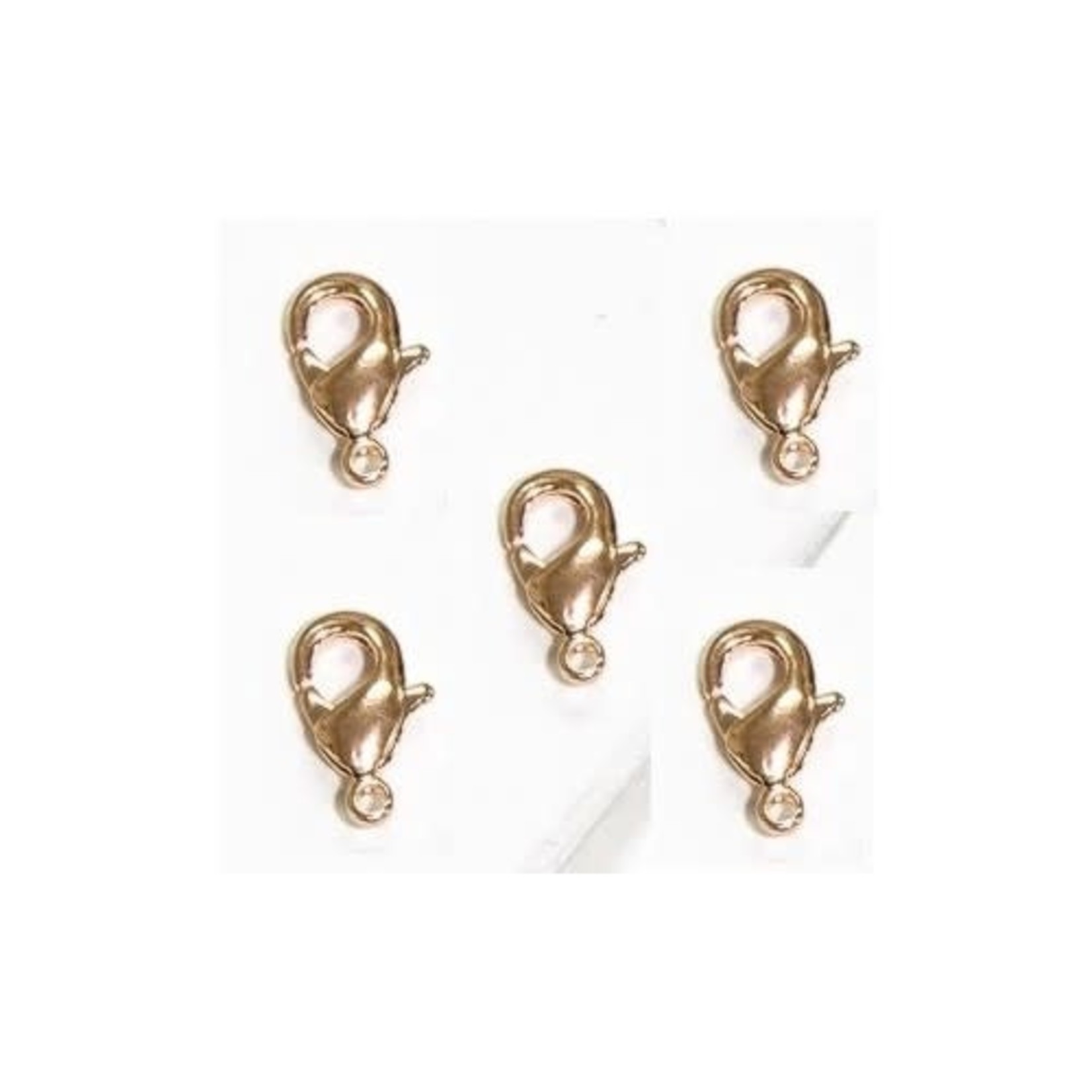 Rose Gold Plated Lobster Clasp  9x5mm Nickel-Free - 5 pieces