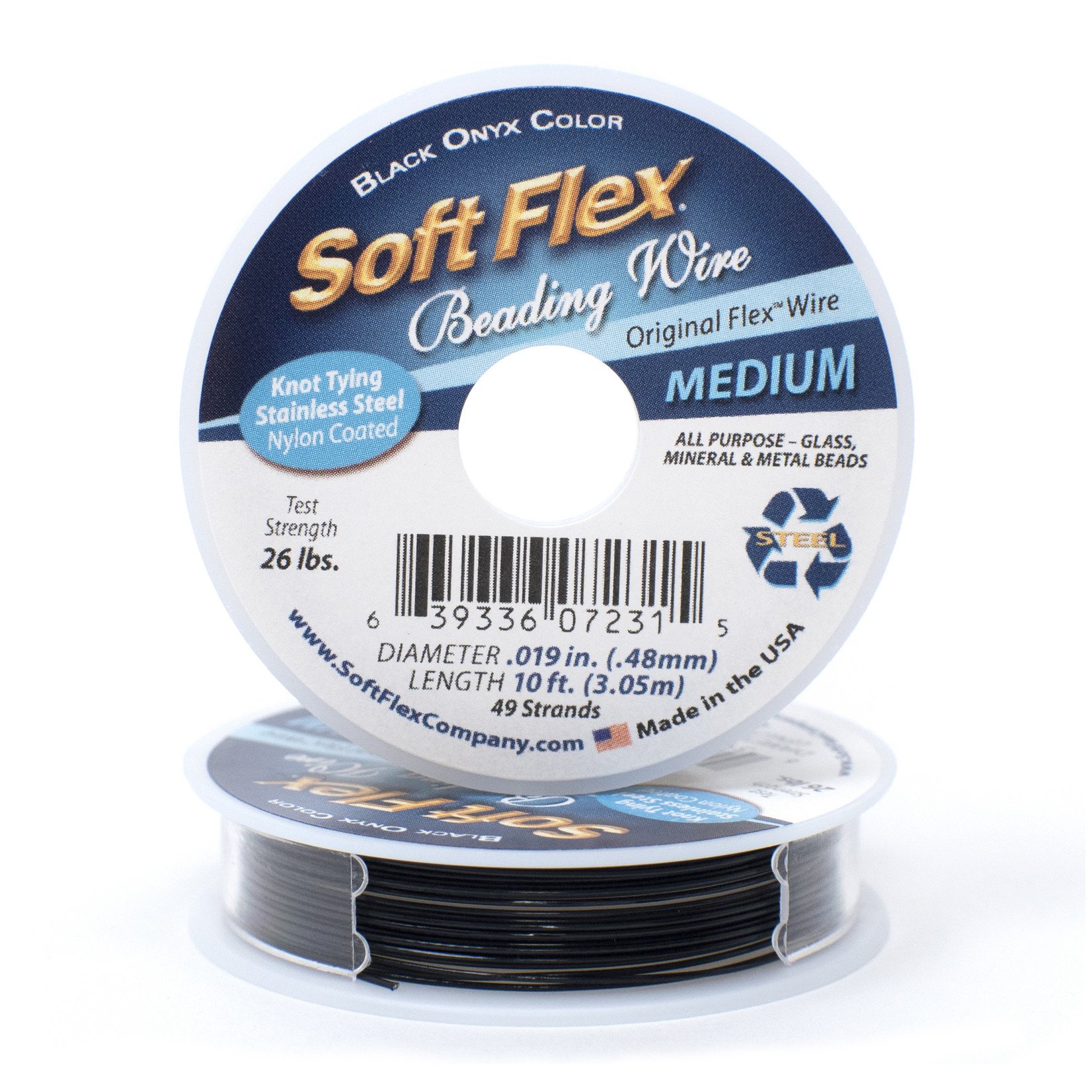 Softflex SoftFlex Medium Black Beading Wire - 10'