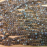 Labradorite 5mm Faceted Rounds Bead Strand