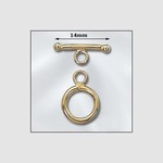 Gold Filled Toggle  9mm Clasp Set