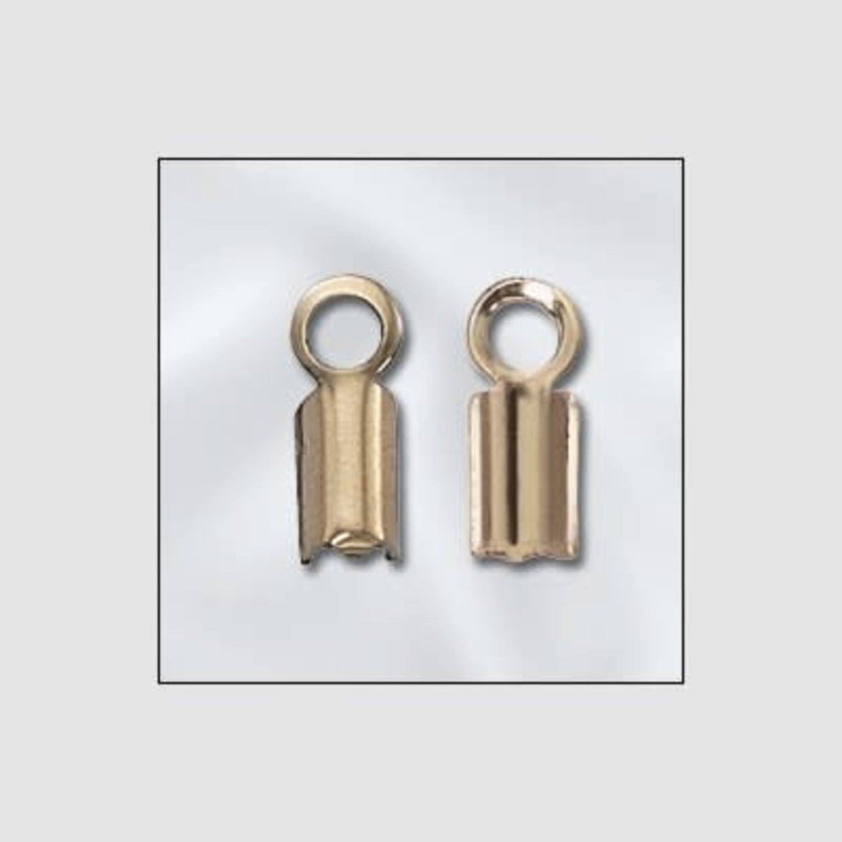 Gold Filled End Cord Fastener - Pair