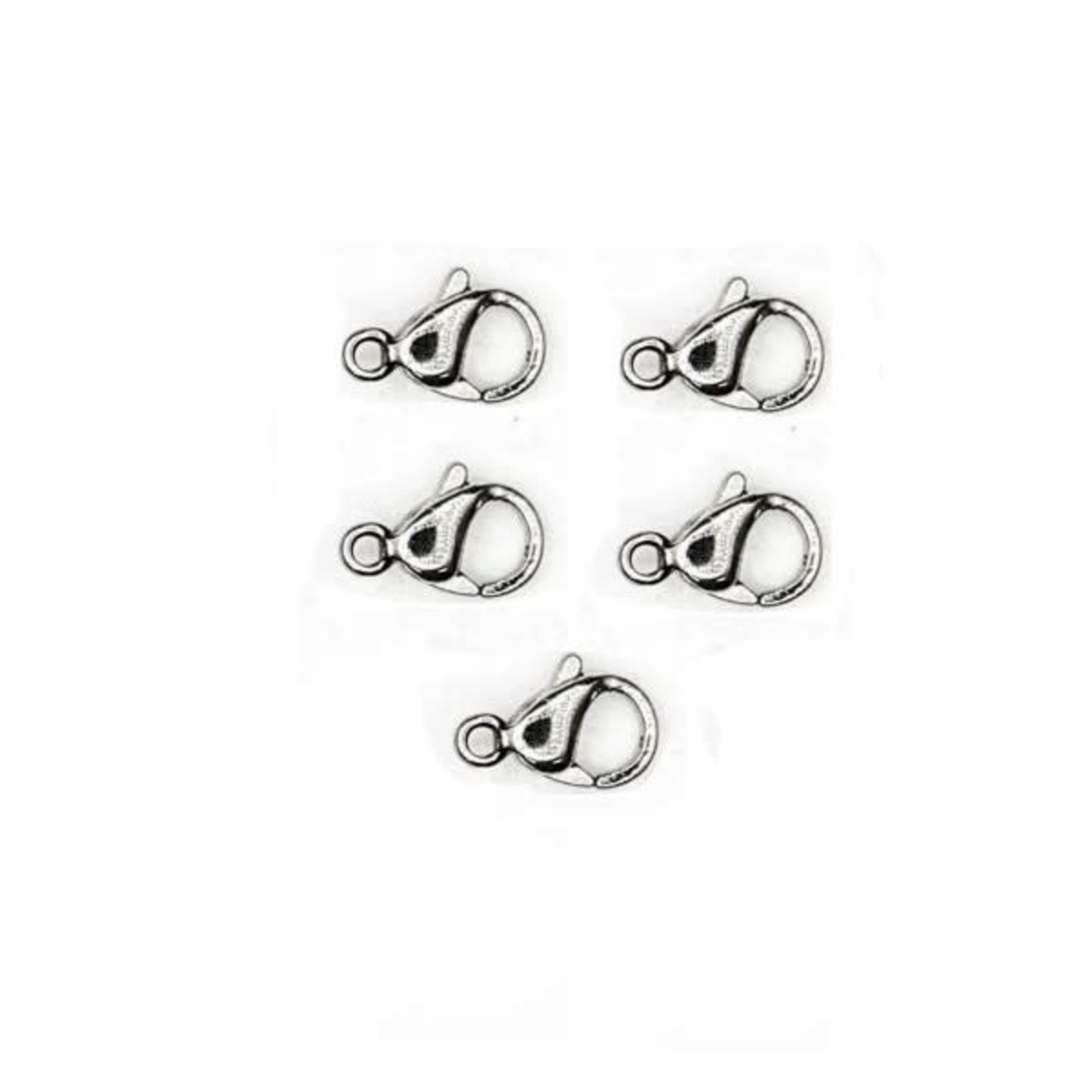 Stainless Steel Lobster Clasp 12x7mm Nickel-Free -  5 pieces