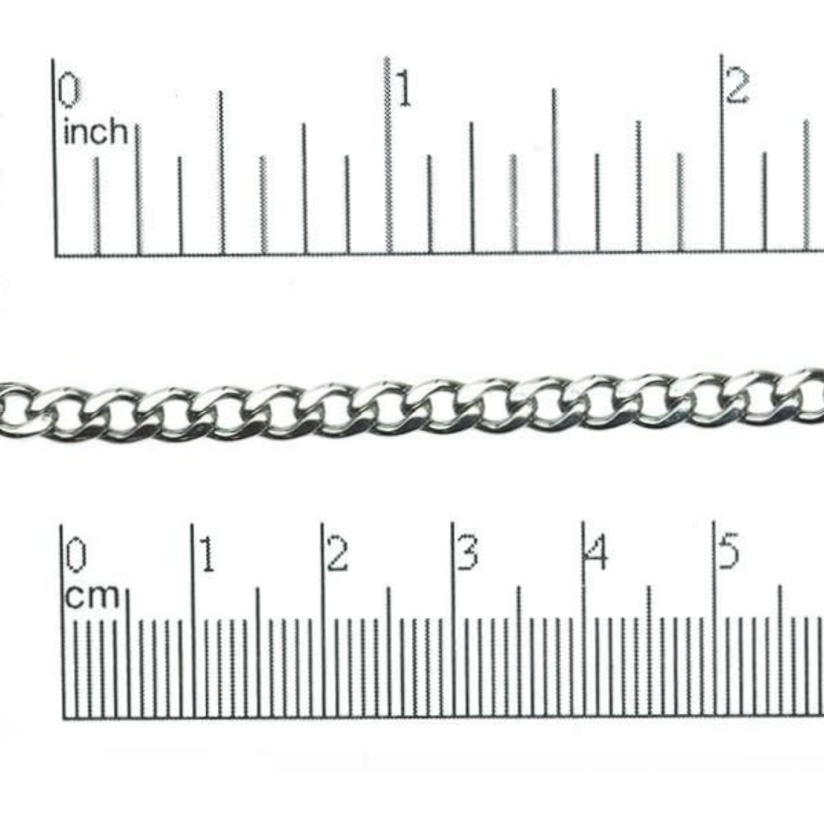 Stainless Steel Curb Chain  6.5 x 4.6mm - 1 inch