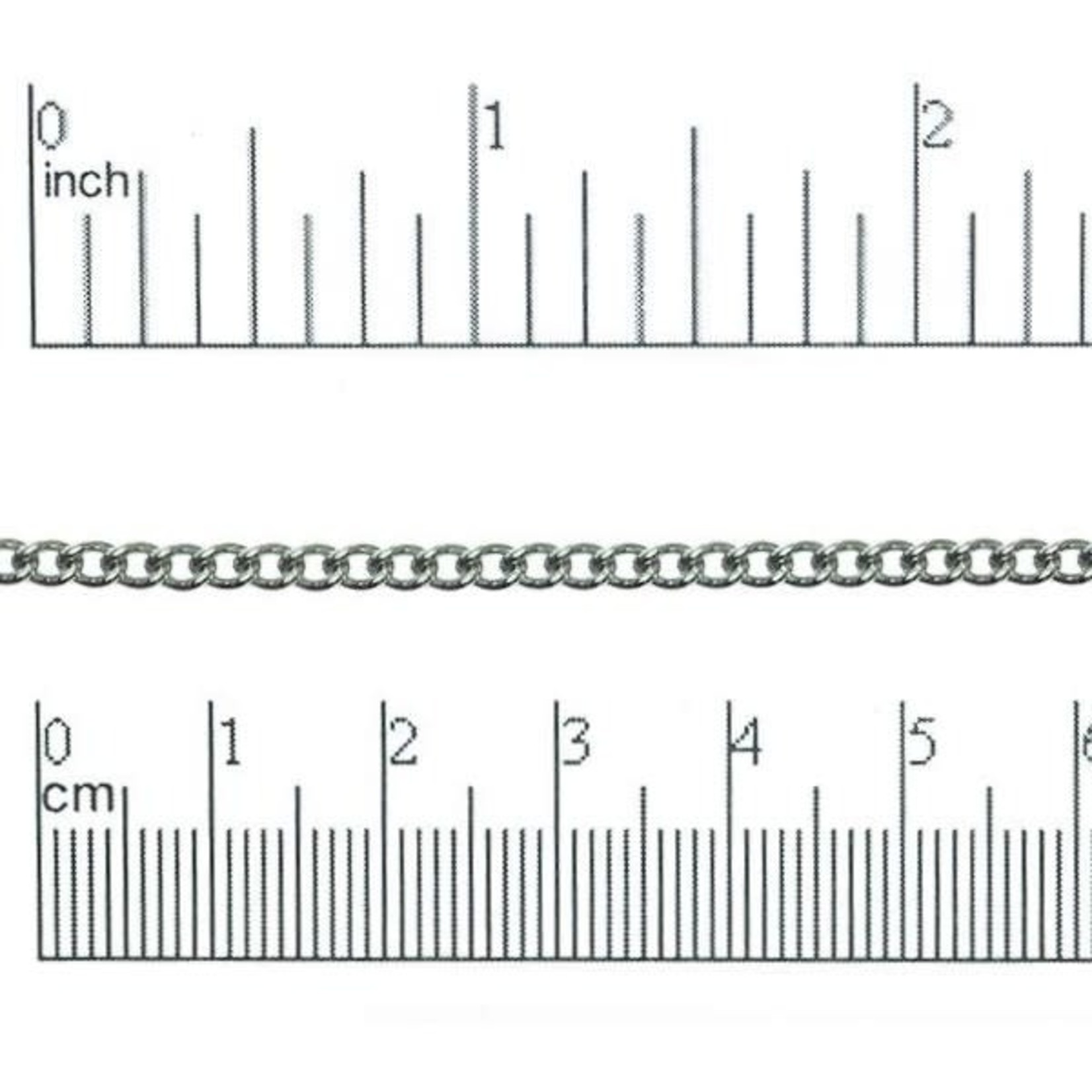 Stainless Steel Curb Chain  4x3mm - 1 inch