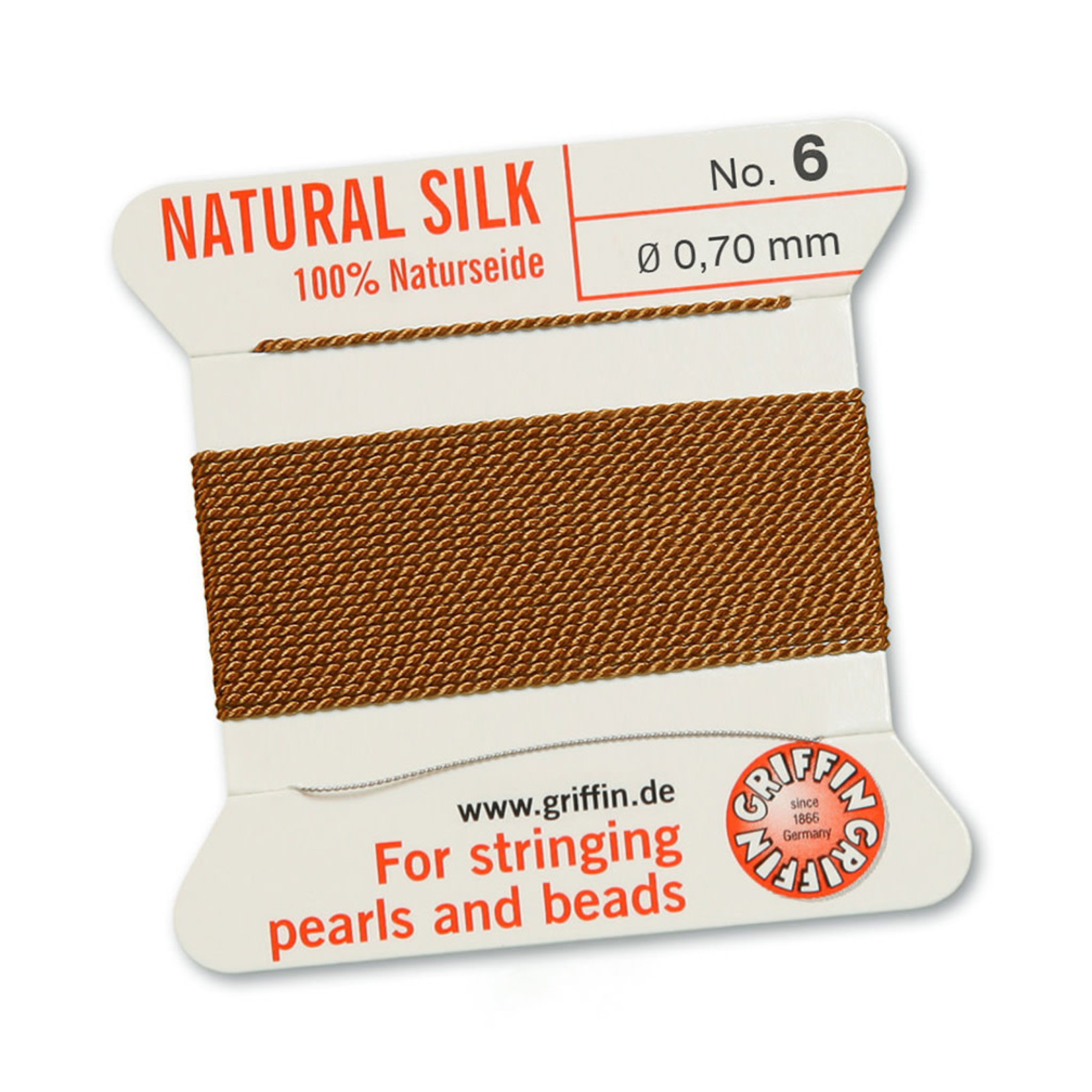 Griffin Silk Bead Cord Carnelian size 06