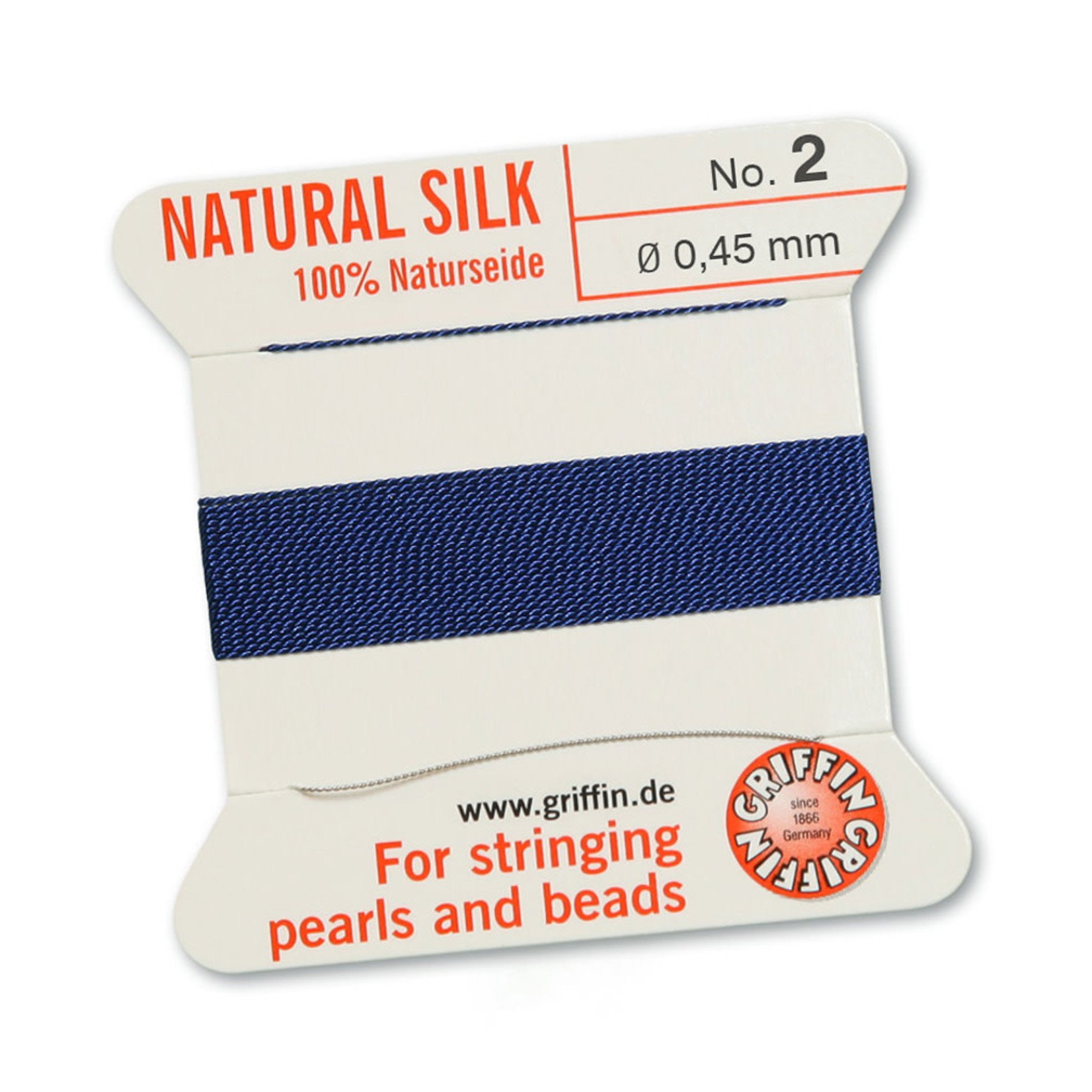 Griffin Silk Bead Cord Dk. Blue size 02