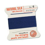 Griffin Silk Bead Cord Dk. Blue size 06