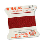 Griffin Silk Bead Cord Garnet size 06