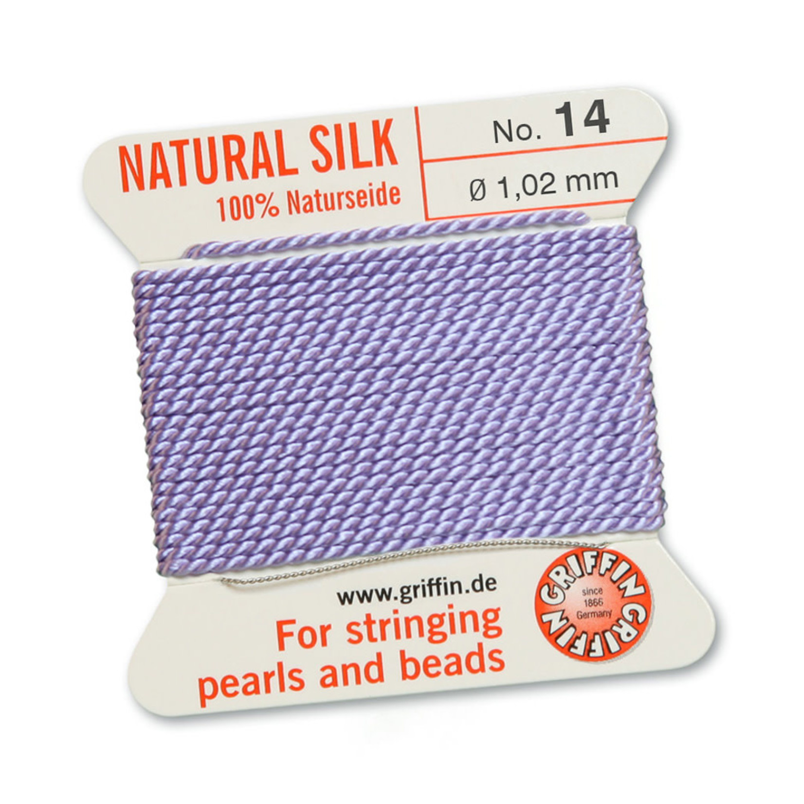 Griffin Griffin Silk Bead Cord Lilac Size 14