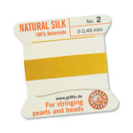 Griffin Griffin Silk Bead Cord Yellow Size 02