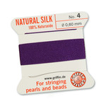 Griffin Griffin Silk Bead Cord Amethyst Size 04