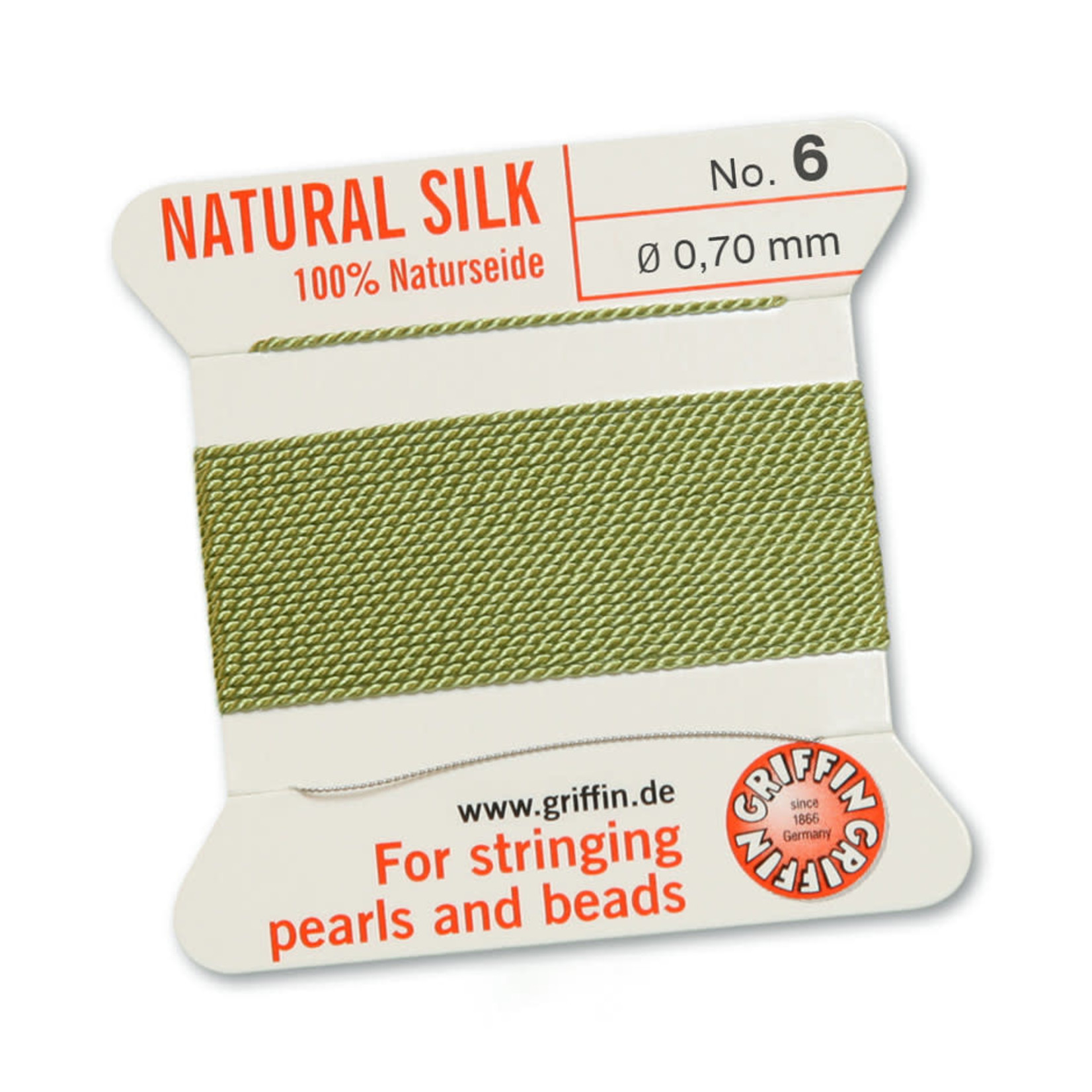 Griffin Griffin Silk Bead Cord Jade Size 06