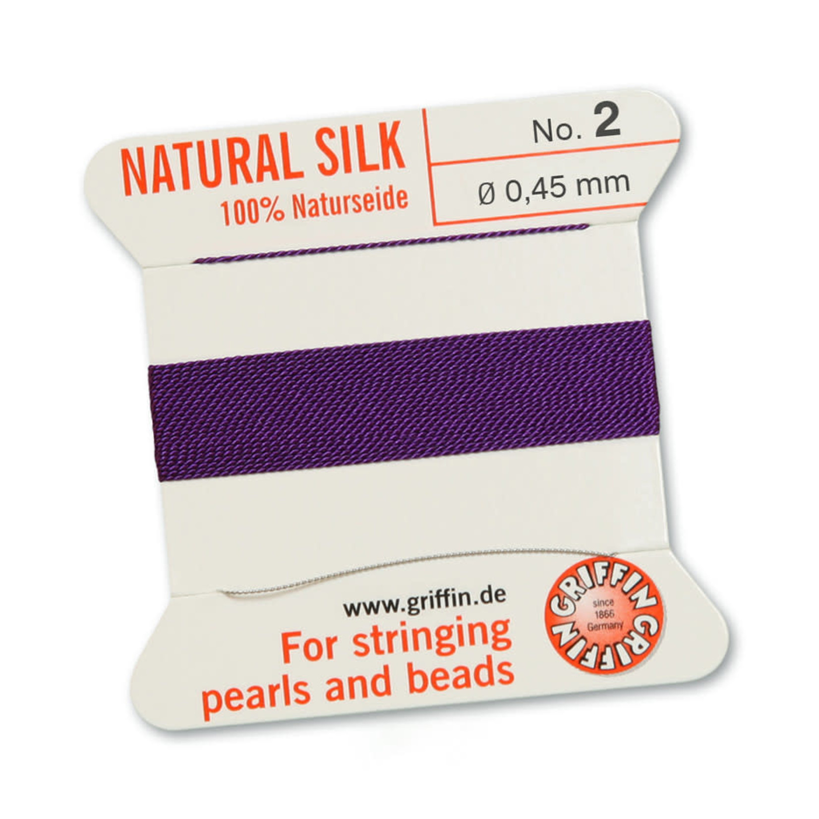 Griffin Griffin Silk Bead Cord Amethyst Size 02