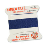 Griffin Silk Bead Cord Dk. Blue size 04