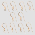 Gold Filled Earwire with 3mm Ball & Coil - 10 Pieces