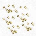 Satin Gold Plated Crimp Tube 2x2mm Nickel-Free - 50 pieces