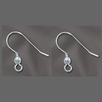 Sterling Silver Earwire w/3mm Ball & Coil - Pair