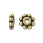 Tierracast Brass Oxide Plated 6mm Plated Daisy Spacer Bead - 20 pieces