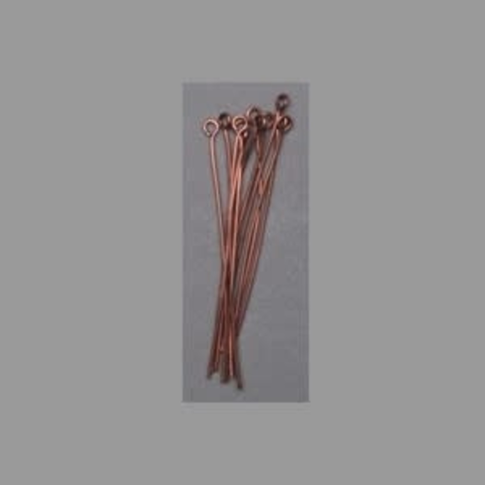 Antique Copper Plated Eyepin 20 Ga  2" Nickel-Free - 20 pieces