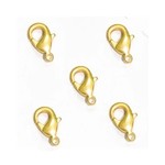 Lobster Clasp 12x7mm Nickel-Free Satin Gold Plated -  5 pieces