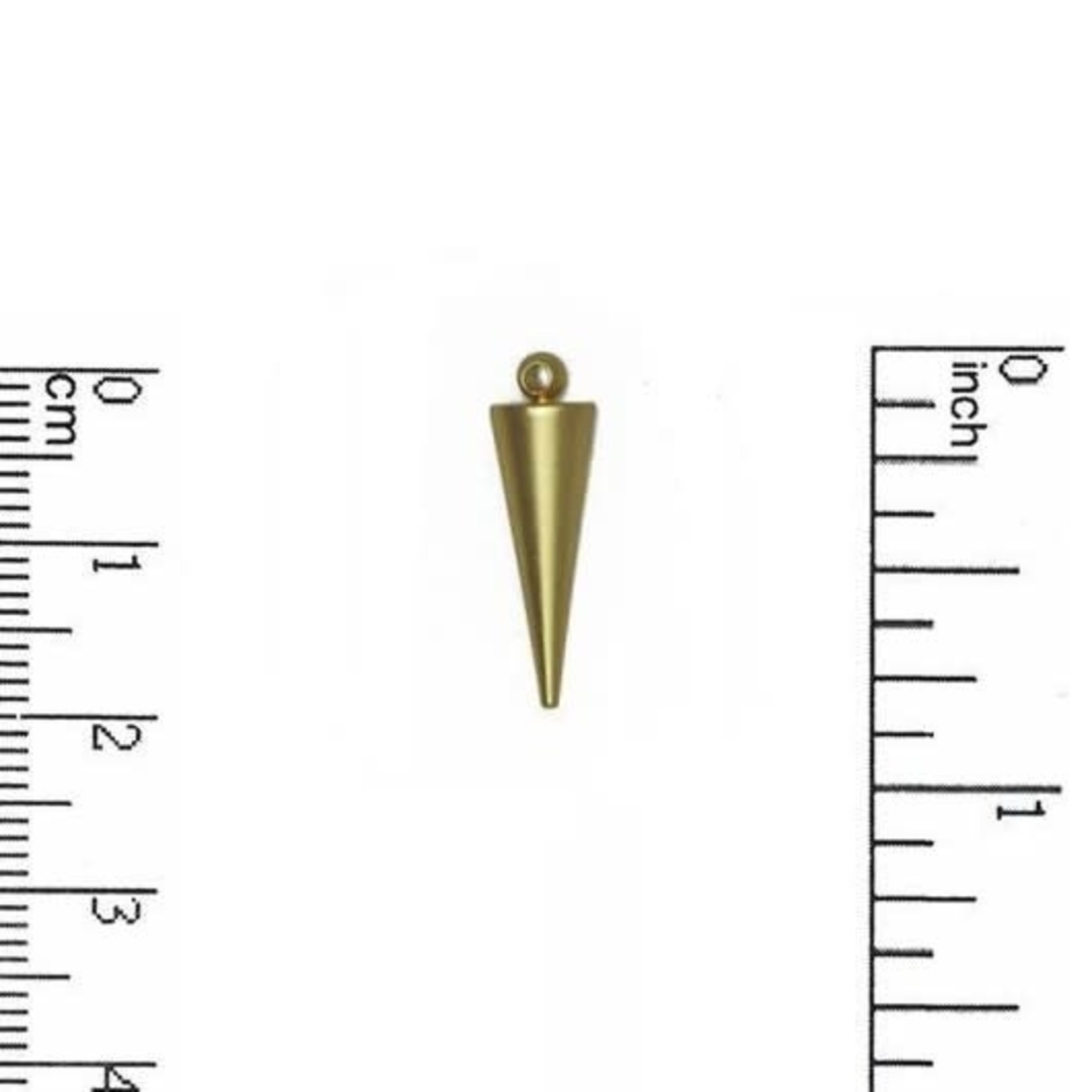Spike Charm - 20mm Nickel-Free Satin Gold Plated
